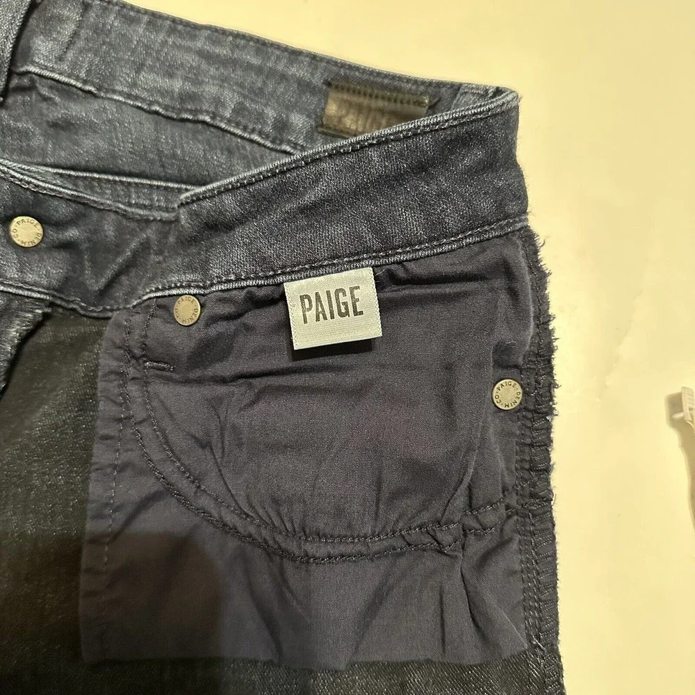 Paige Verdugo Crop Womens Dark Wash Blue Jeans Size 27 - Picture 9 of 10